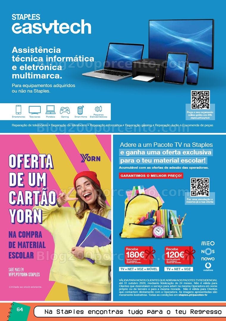 Antevisão Folheto STAPLES Regresso às Aulas Promoções de 17 agosto a 30 setembro